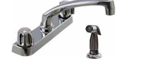 Two Handle Heavy Pattern Kitchen Faucet