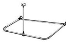 D-Bar Curtain Bar - 2 pc.
