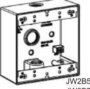 2-Gang Boxes, 2" Deep