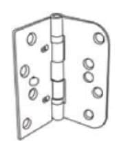 Radius / Square Ball Bearing Hinge — Locating & Security Tab
