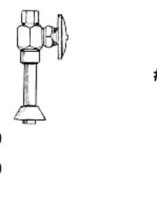 Stop Valves w/ 5" Extension, Multi-Turn