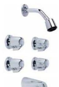 Four Handle Tub & Shower Faucets (Genuine Gerber)