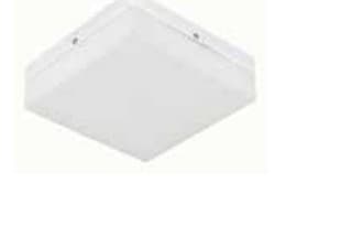 White 2-Light Square Ceiling Fixture