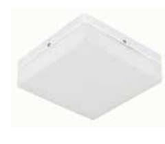 White 3-Light Square Ceiling Fixture