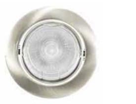 Brushed Nickel Recessed Swivel Halogen Down Light