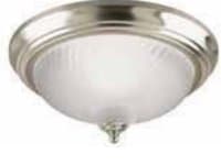 Brushed Nickel 3-Light Ceiling Fixture