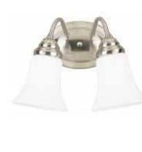 Brushed Nickel 2-Light Vanity Fixture