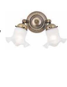Antique Brass 2-Light Wall Sconce