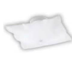 White Square Ceiling Fixture with Line Design