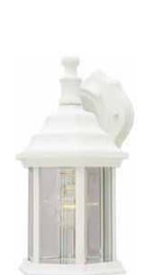 Textured White Outdoor Wall Lantern