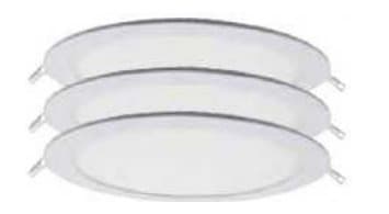 6W Thin LED Panel — Round 3000K (3-Pack)
