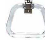 Lucite Towel Ring Exposed Screw, Tower Style