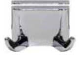 Double Robe Hook Concealed Screw, Square Style