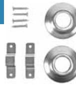 Shower Bar Flanges Round Concealed Screws
