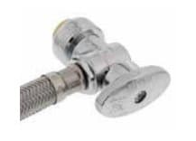 PipeBite Push-On Toilet Connector w/ Straight Valve