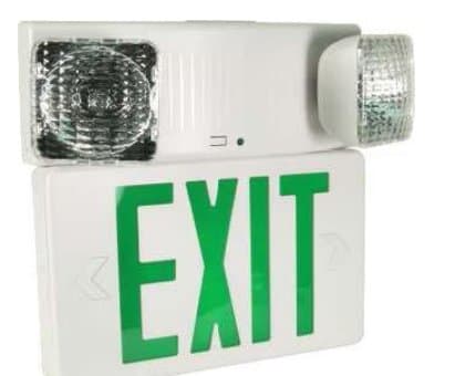 Emergency Light/LED Exit Sign Combination Unit With Battery Back-Up