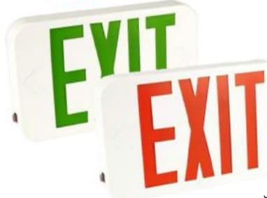 Micro LED Exit Sign With Battery Back-Up