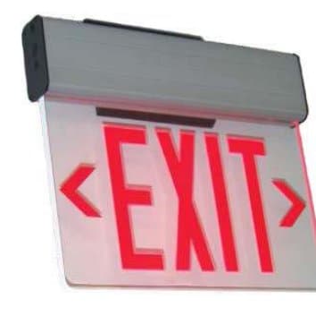 City Of New York Approved Edge-Lit LED Exit Sign 8" Letters (Surface-Mount)