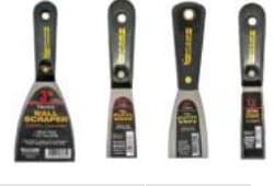 High Carbon Steel Blades - Solid Plastic Handle Putty Knives Professional Grade