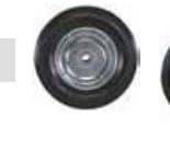 Replacement Hand Truck Wheels - Solid Rubber Wheels